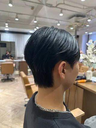 ショート メンズ メンズ特化/フェザー パーマ 和哉のヘアスタイル