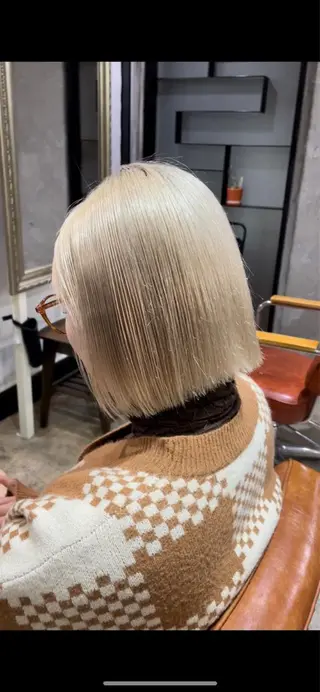 ショート 🔥コテ巻き風 ボブパーマ🔥のヘアスタイル