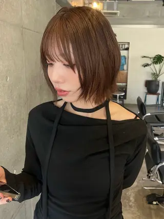 ショート 韓国ボブ/ハッシュ カットKIRAのヘアスタイル