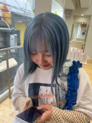 ミディアム カラー カラー特化型美容師 保住のヘアスタイル