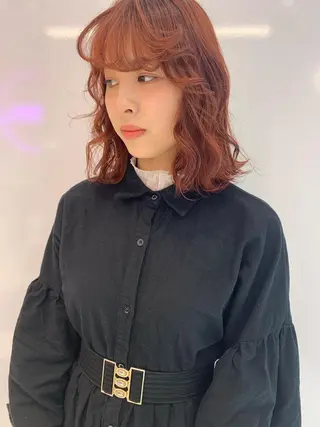 ミディアム カラー レイヤー/ブリーチ HIKARU ♡のヘアスタイル