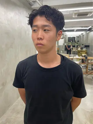 パーマ メンズ メンズカット パーマ[佐橋]のヘアスタイル