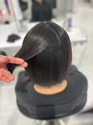 パーマ 流行りの透明感カラー ×縮毛矯正🤍ユウのヘアスタイル