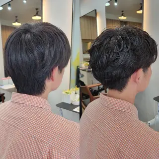 ショート パーマ メンズ 野村 果音(カノン)のヘアスタイル