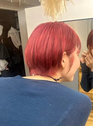 ショート 大阪デザインカラー/ カットモデル募集のヘアスタイル