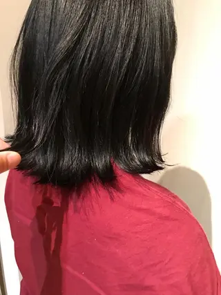 ミディアム カラー パーマ ヘアアレンジ 松田 亮葉のヘアスタイル