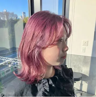 ミディアム カラー パーマ ヘアアレンジ メンズ キッズ アイブロウ stylist 🌸 kana.のヘアスタイル
