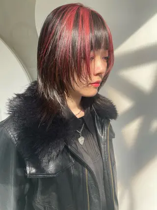 ミディアム 🐺高椋 海/ウルフ/レイヤーのヘアスタイル