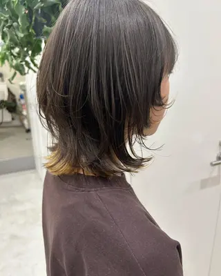 ミディアム 💛🤍U too e’s 鎌倉🧸のヘアスタイル