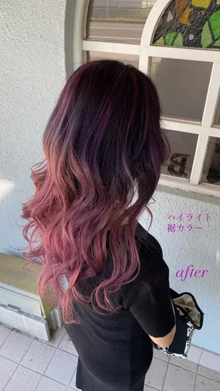 ロング 中村 一景のヘアスタイル
