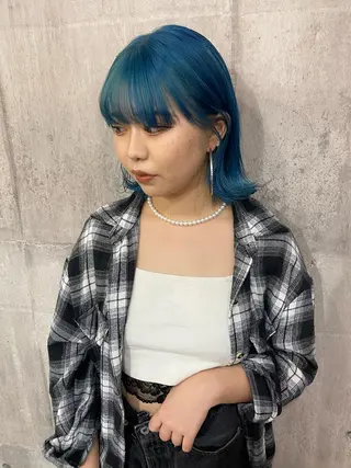 セミロング カラー SHURI❤️🔥 中/韓mix ♡のヘアスタイル