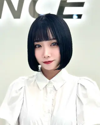 ショート カラー ヘアアレンジ 縮毛矯正🤍 盛れるボブ/ひかりのヘアスタイル