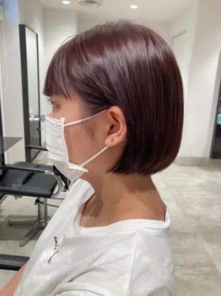 ショート カラー スキバサミを使わない カット🌼唯🌼のヘアスタイル