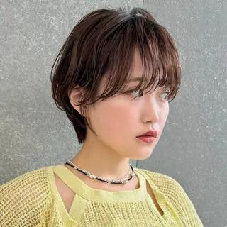 ショート カラー 🌟透明感カラー× 小顔カット いっせいのヘアスタイル