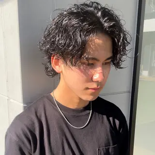 ショート パーマ メンズ メンズヘア特化 崎田 成人のヘアスタイル