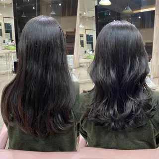 セミロング 顔まわりカット🌟 くびれヘア/寺門遥輝のヘアスタイル