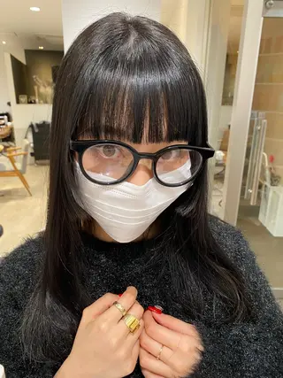 ロング カラー 顔まわりカラー特化 赤津百合絵のヘアスタイル