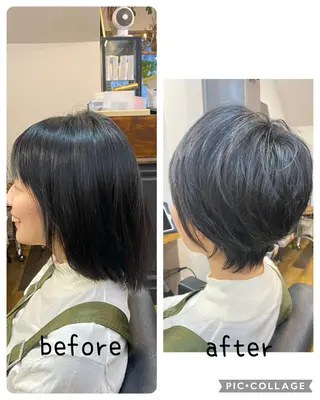 ショート ひばり美容室カット 石井　里佳のヘアスタイル