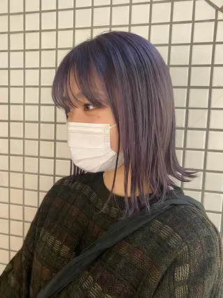 ミディアム 🍋暖色カラーヘアア レンジniina🍋のヘアスタイル