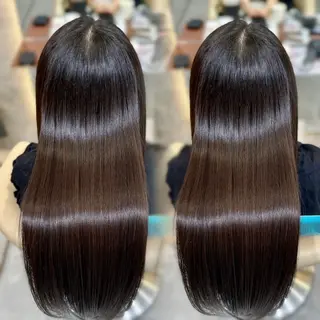ロング 髪質改善/縮毛矯正/ レイヤーカットななこのヘアスタイル