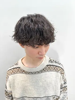 ショート パーマ メンズ メンズパーマ メンズ特化ryoのヘアスタイル