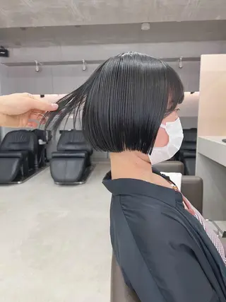 ショート カラー ボブパーマコテ巻き風 パーマNo1深江秀平のヘアスタイル