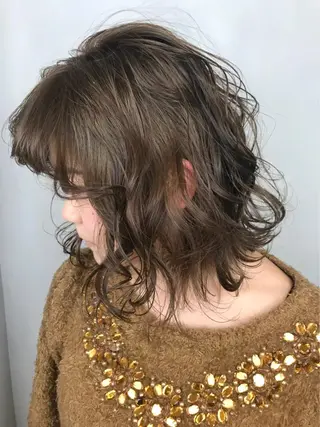 ミディアム カラー BROCANTE立川 karasawa.nのヘアスタイル