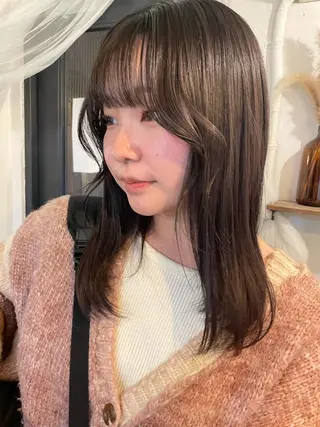 ロング カラー 京都美容師 塩のヘアスタイル
