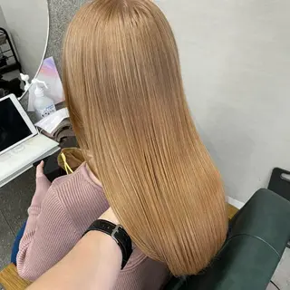セミロング カラー Lull1人美容室 バレイヤージュのヘアスタイル