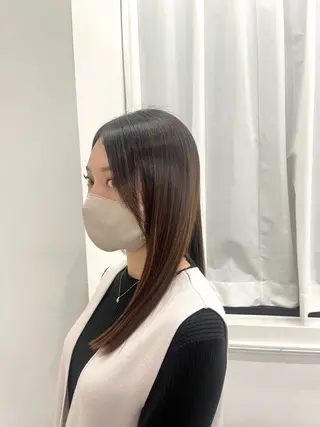 セミロング 髪質改善/ウルフ ダブルカラー/ショウのヘアスタイル