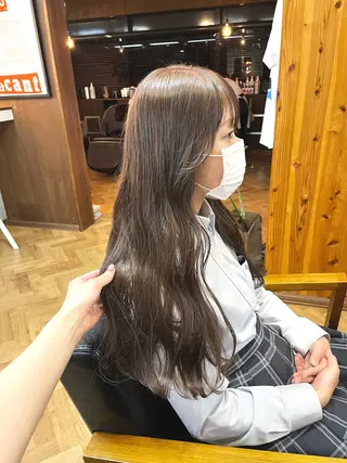 ロング カラー ヘアアレンジ ena/ブリーチなし 透明感・レイヤー🎀のヘアスタイル