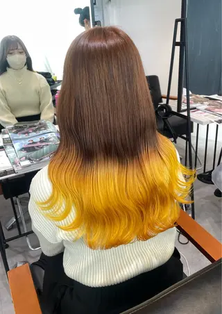 ロング カラー Ellen by artina 新宿店所属・🪼AI/オリーブ ベージュ🪼のヘアスタイル