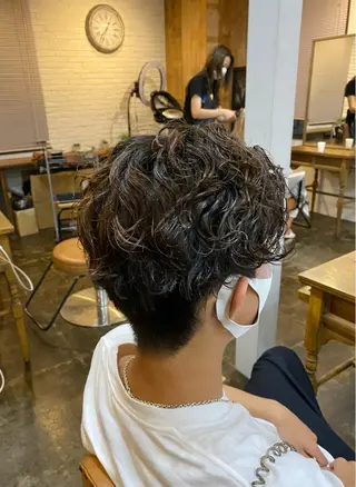 ショート パーマ 髪質改善推し 巽のヘアスタイル