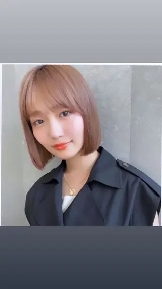 ショート カラー 縮毛矯正・似合わせ タナカ レイヤのヘアスタイル