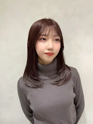 ミディアム カラー ナチュラル韓国ヘア 🇰🇷塚田凌太のヘアスタイル