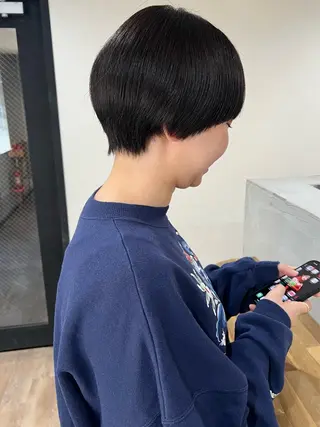 ショート カラー 🌱小顔魅せショート 髪質改善カラー/泉綺のヘアスタイル