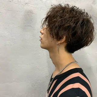 ショート カラー パーマ メンズ 田畑 智規のヘアスタイル