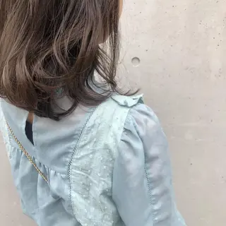 ミディアム カラー ヘアアレンジ 酸性縮毛矯正🧴韓国 レイヤー/髪質改善のヘアスタイル
