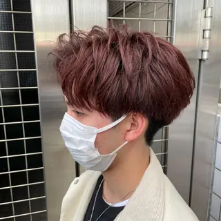 ショート カラー メンズ 【メンズ縮毛矯正】 田中秀斗のヘアスタイル