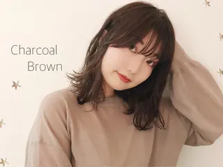 ミディアム カラー 市川 千夏のヘアスタイル