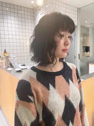 ミディアム パーマ 似合わせパーマ/ kazuのヘアスタイル