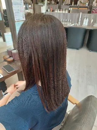 セミロング パーマ 横手 美奈のヘアスタイル