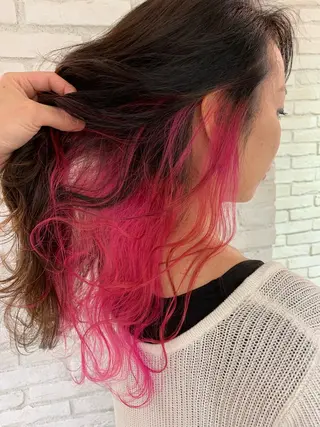 ロング カラー パーマ ヘアアレンジ ネイル マツエク・マツパ レイヤー＆カラー 人気美容師倉崎涼のヘアスタイル
