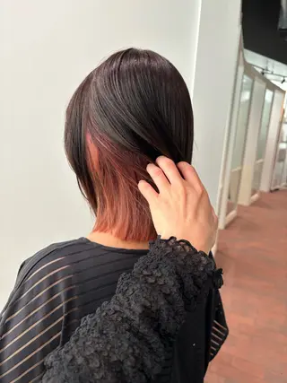 ミディアム カラー マンツーマン 縮毛矯正/マユコのヘアスタイル