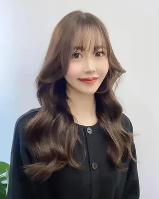 ロング カラー 韓国風×透明感カラー 髪質改善オタベシンヤのヘアスタイル