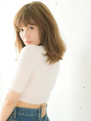 セミロング FUKUNAGA YUのヘアスタイル