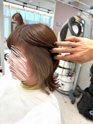 セミロング カラー EARTH菊名店👾 ひらのすぐるのヘアスタイル
