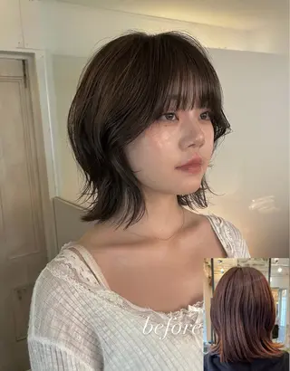 ミディアム ブリーチなし/透明感 /ショート/大世のヘアスタイル
