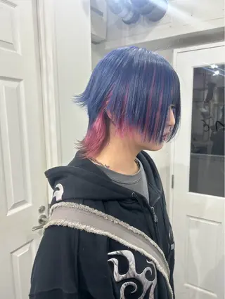 セミロング 抜け感/ワンカラー/ 明大前/桑田のヘアスタイル