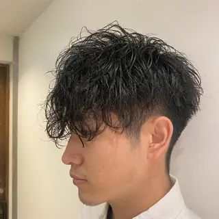 ミディアム パーマ メンズ TELA HAIR 岩槻 高梨のヘアスタイル